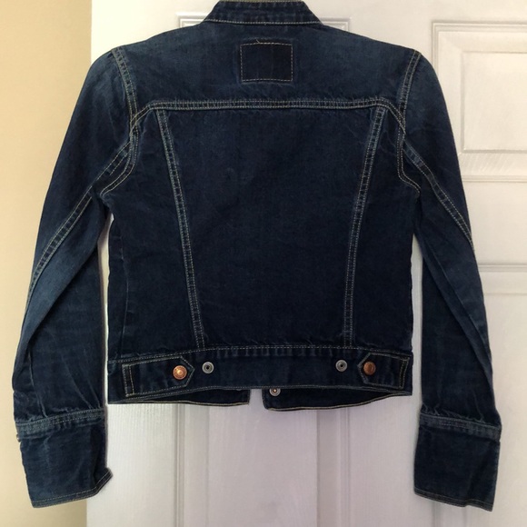 Levi’s Easy Rider jacket dark wash inner pockets copper hardware snap front. - Picture 7 of 8